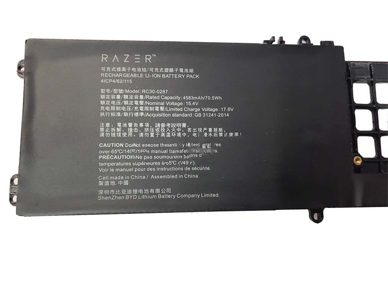 4583mAh 70.5Wh 4-Cellules Batterie Razer Blade Pro 17 2019 RZ09-0287x