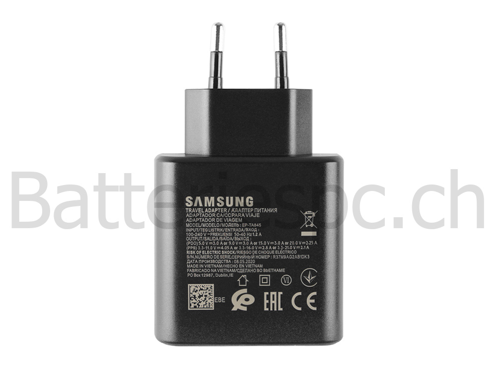 45W Samsung Galaxy A70s SM-A707FN AC Adaptateur Chargeur