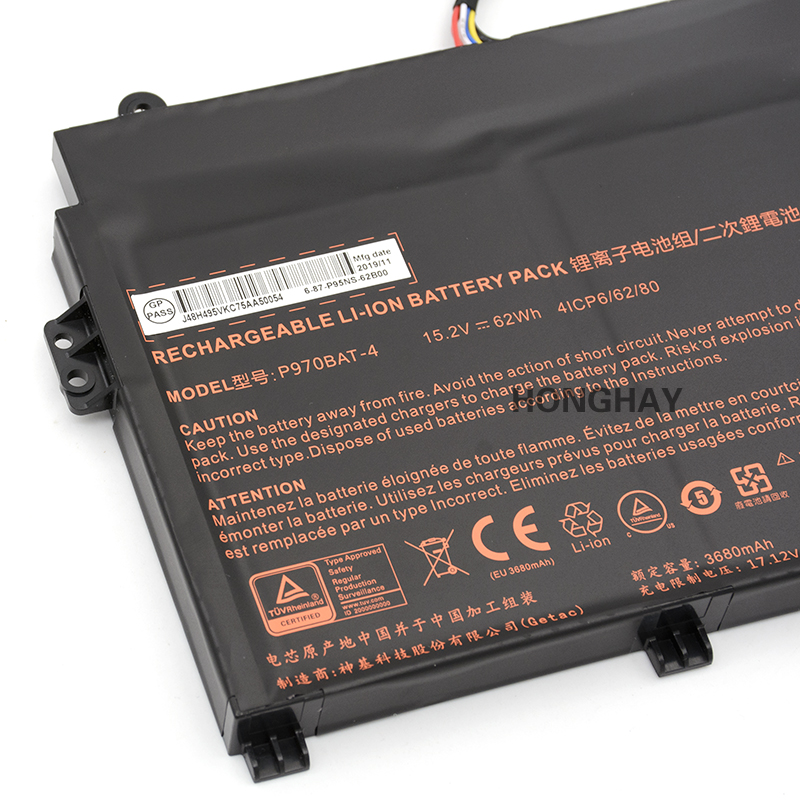 3680mAh 62Wh Batterie Mifcom SG7(P970ED)