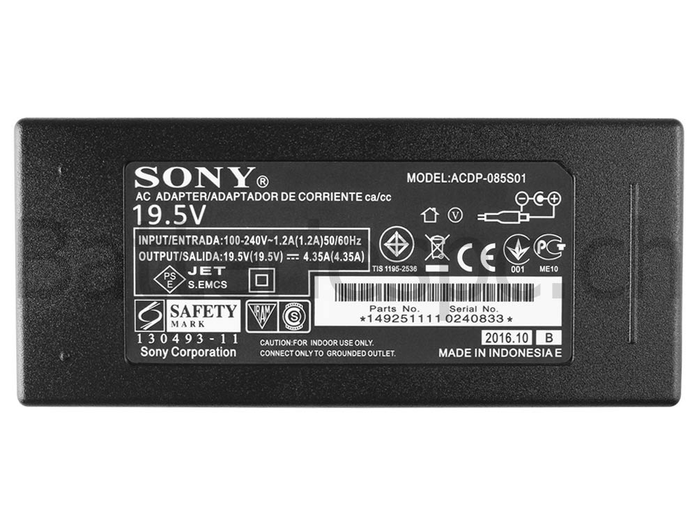 Original 19.5V 4.35A 85W 6.5mm*4.4mm AC Adaptateur Chargeur Sony Vaio VGN-BX195VPF