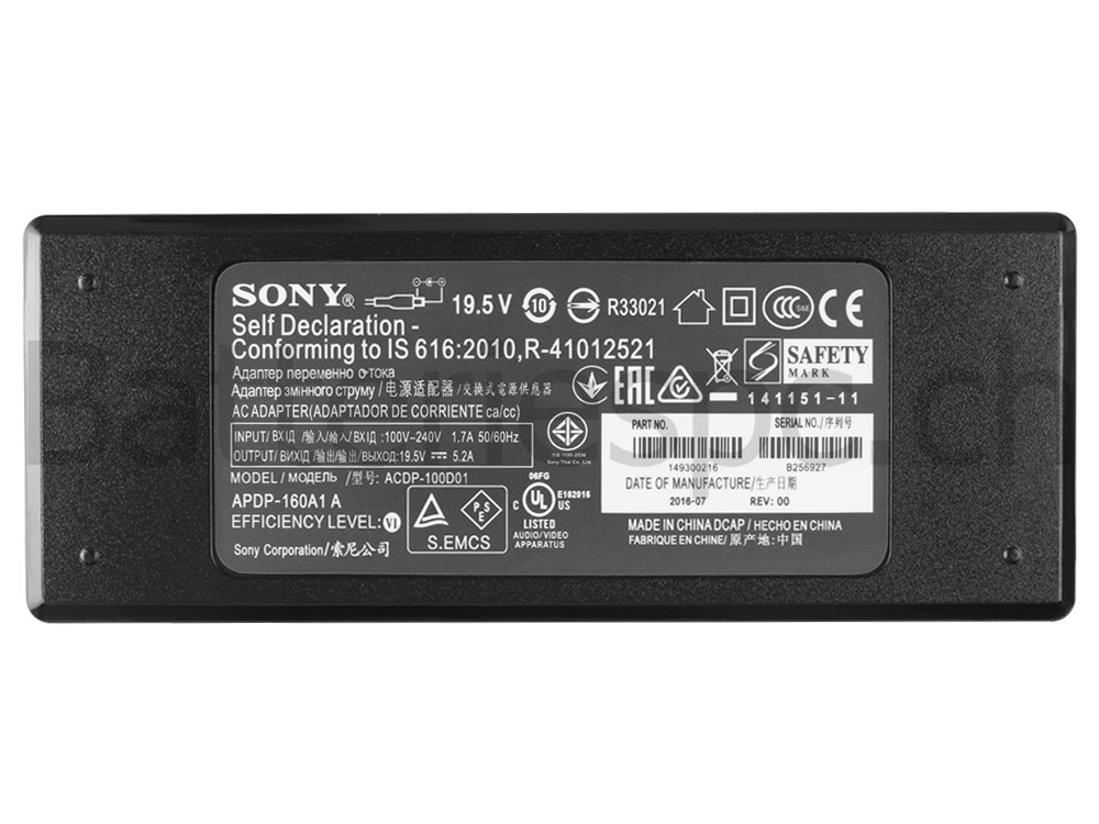 Original 101W AC Adaptateur Chargeur Sony KD-43XF7096 KD43XF7096