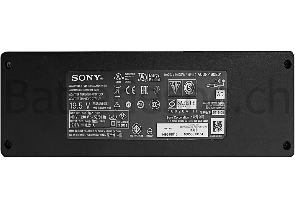 Original 160W AC Adaptateur Chargeur Sony FW-43XE8001 FW43XE8001