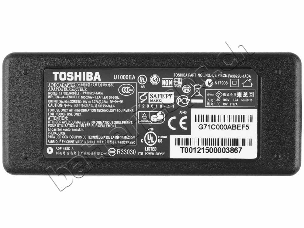 45W Original AC Adaptateur Chargeur pour Toshiba CB30 CB30-102