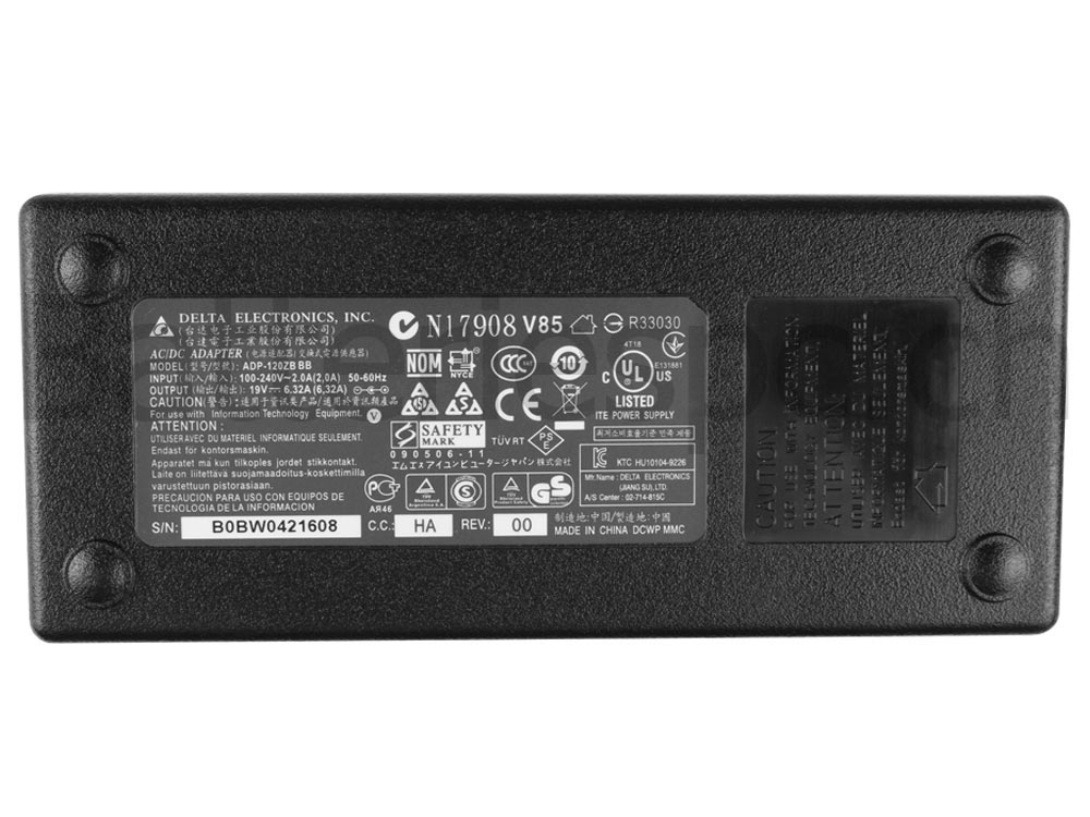 120W Original AC Adaptateur Chargeur pour Toshiba equium a60-158 a60-173