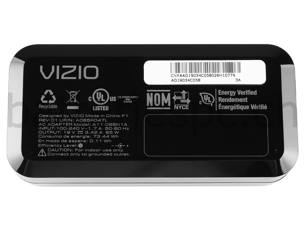 65W Original AC Adaptateur Chargeur Vizio 40018886