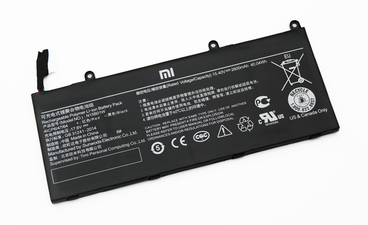 2600mAh 40Wh Xiaomi MI Ruby 15.6 Batterie Original