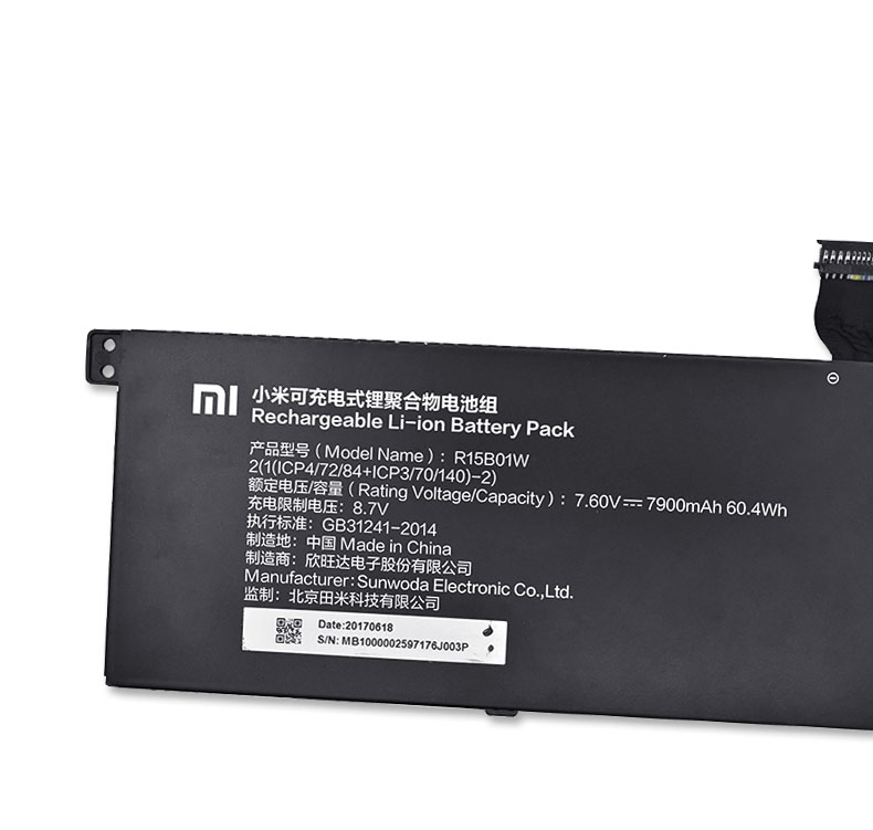 7900mAh 60.04Wh Xiaomi MI Pro 15.6 Batterie Original